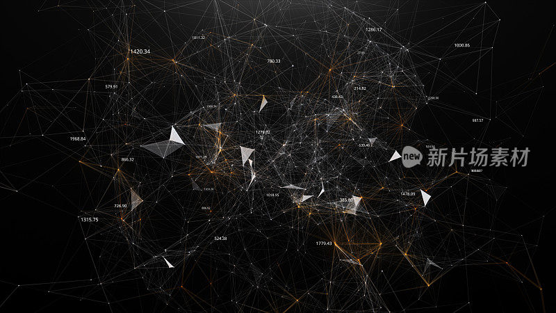 全球网络的抽象图像以神经丛的形式呈现在世界上