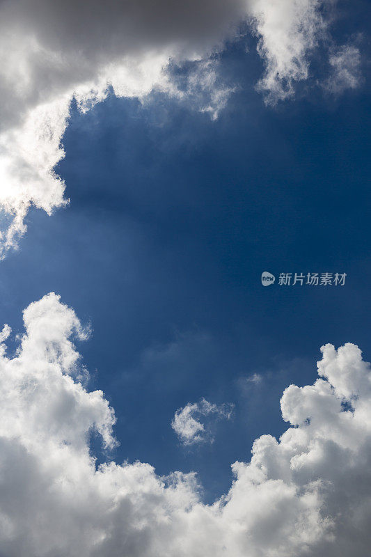 蓝天中的高积云。