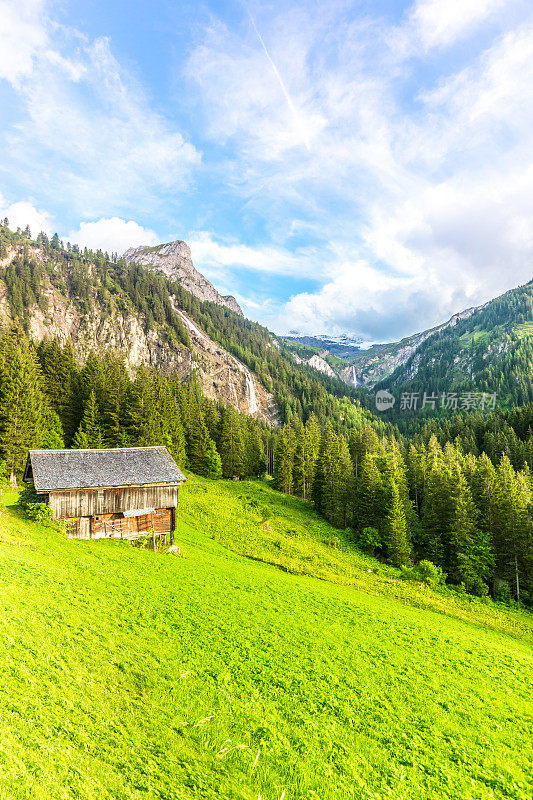 瑞士格施塔德附近的山区景观