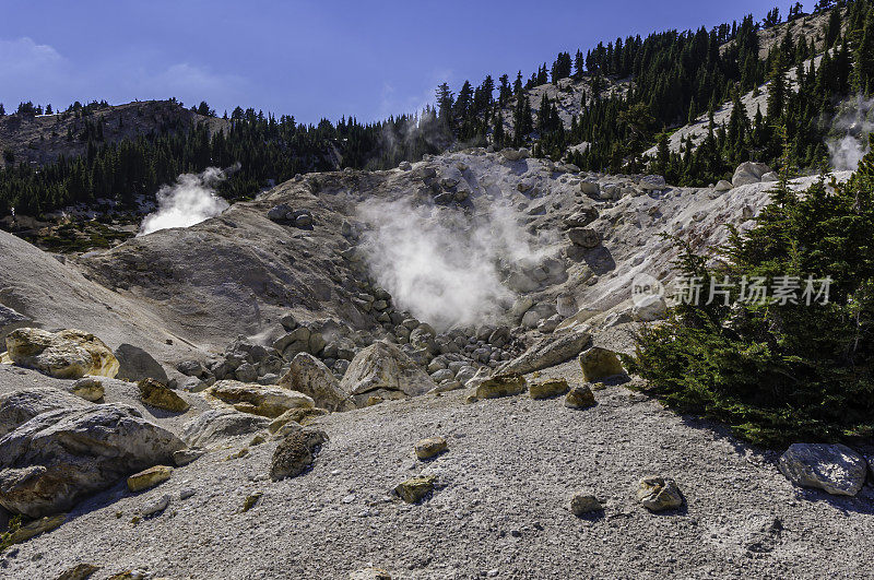 蒸汽喷气口，邦帕斯地狱，拉森国家公园，加利福尼亚