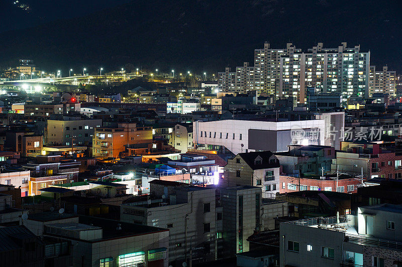 韩国京畿道安阳的夜景