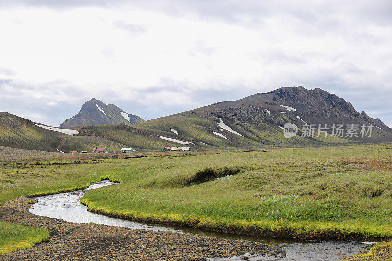 冰岛高地的湿地