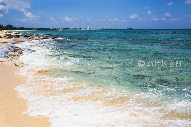 加勒比海的热带海滩