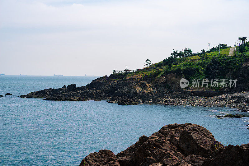 中国青岛夏季海岸景观