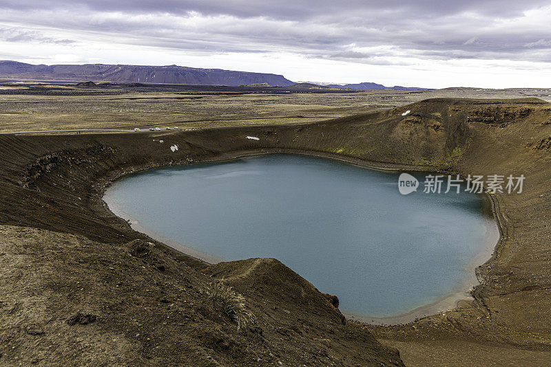 冰岛克拉夫拉地热区的Viti火山口