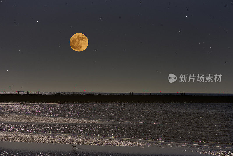 东京海湾地区的满月