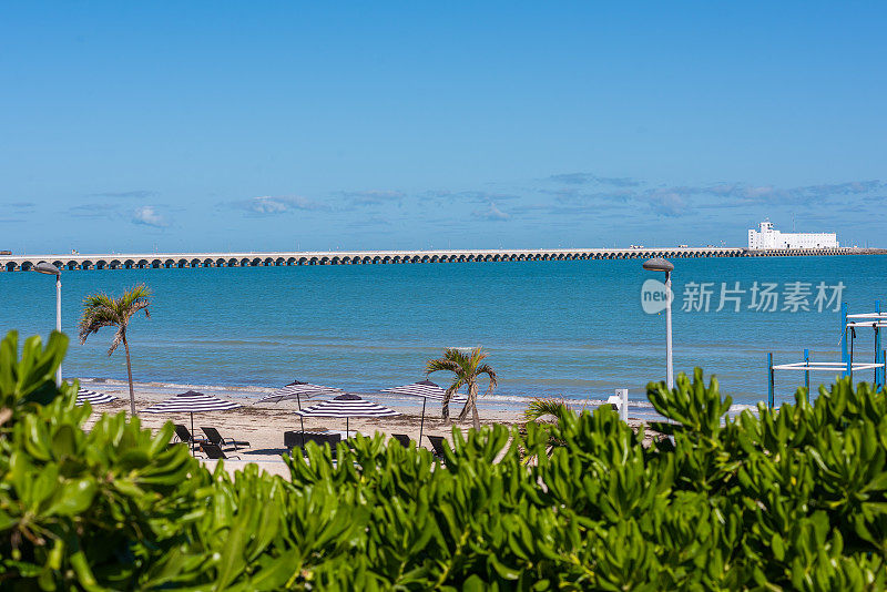 尤卡坦半岛普罗格雷索海滩的景色