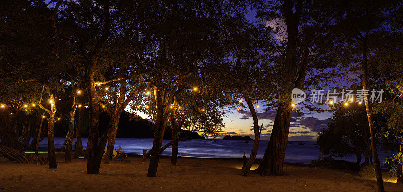 哥斯达黎加瓜纳卡斯特省赫莫萨海滩的黄昏