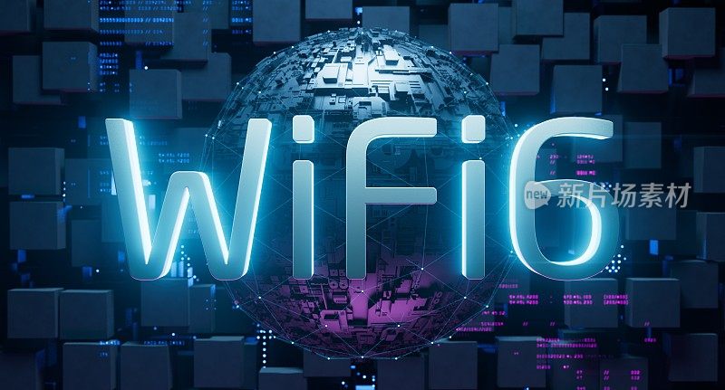 WiFi6具有智能性能的下一代无线通信连接网络。