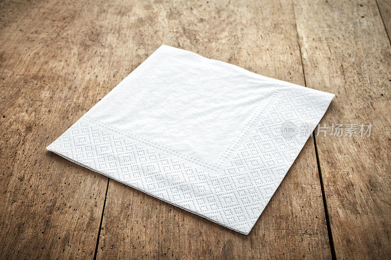 白色的餐巾纸