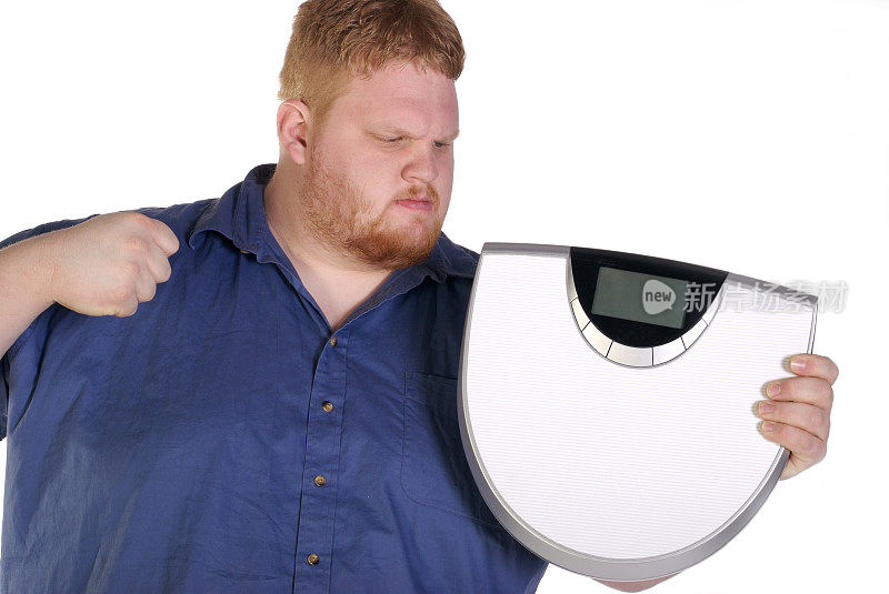 愤怒的体重-肥胖的男人