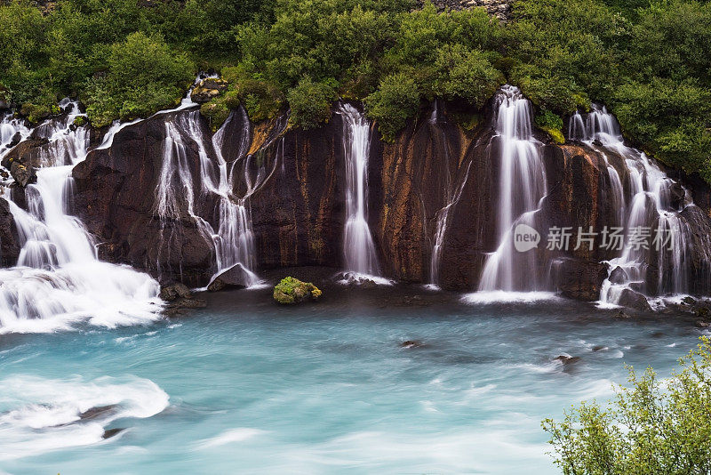 Hraunfossar瀑布-冰岛