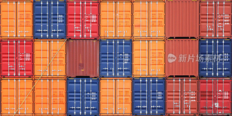 货物集装箱港口航运背景