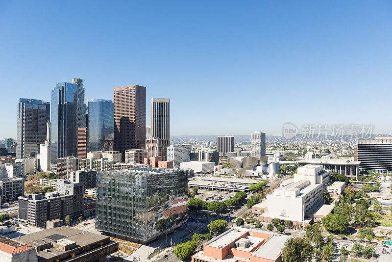 洛杉矶市中心鸟瞰图