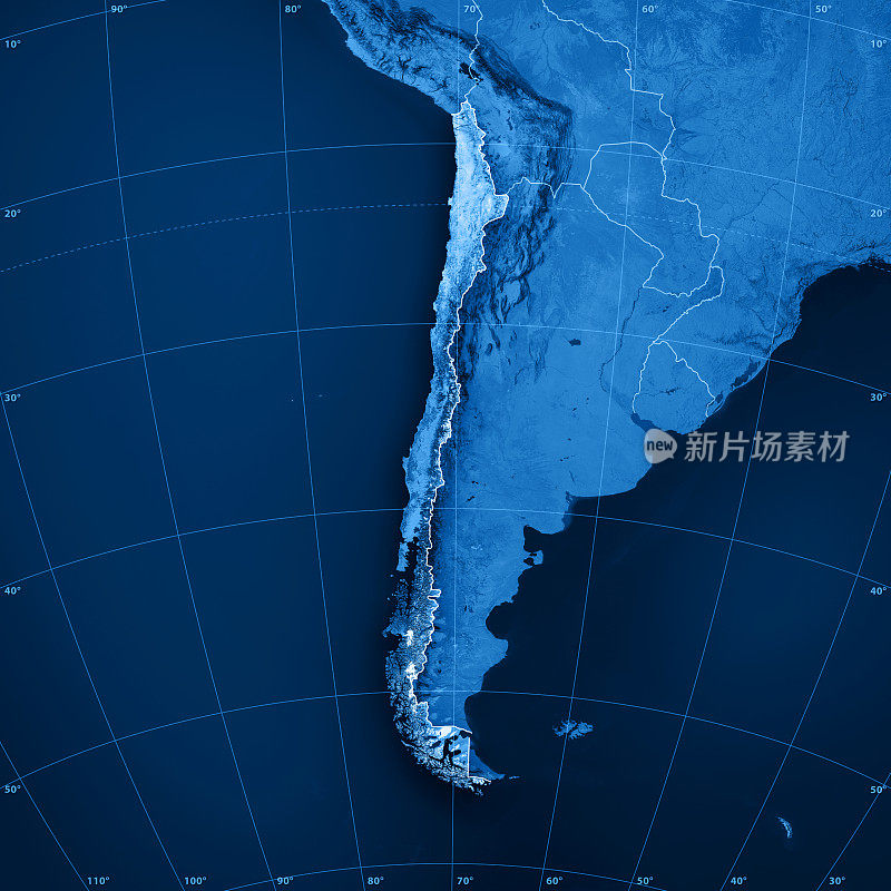 智利地形图