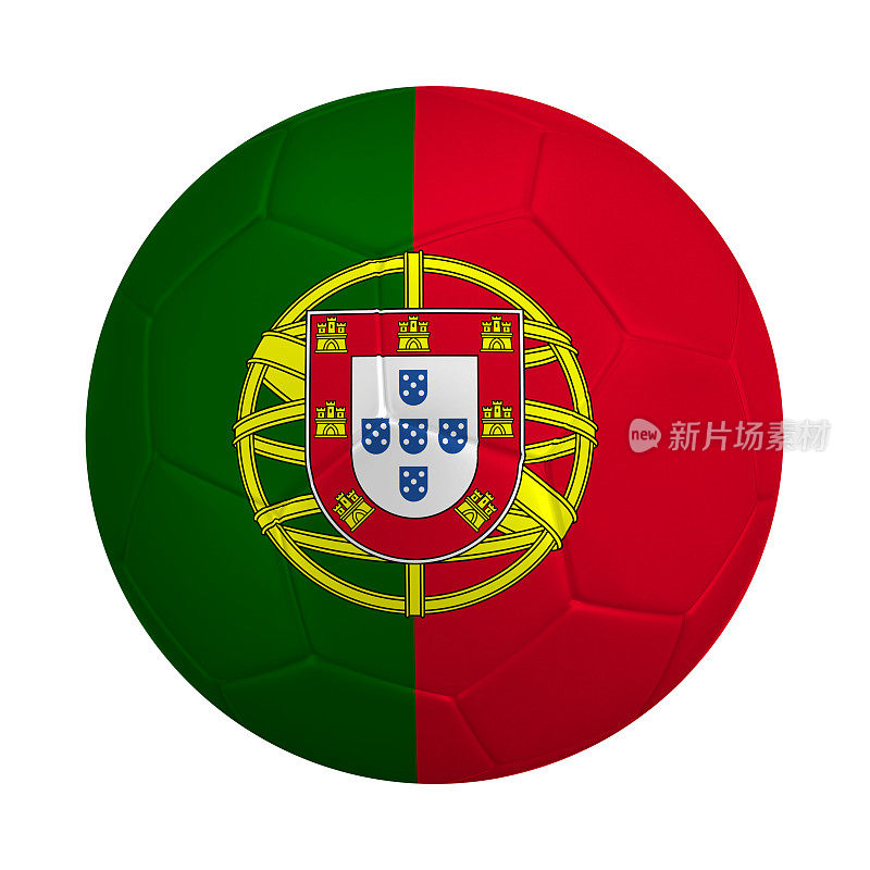 葡萄牙国旗颜色的足球