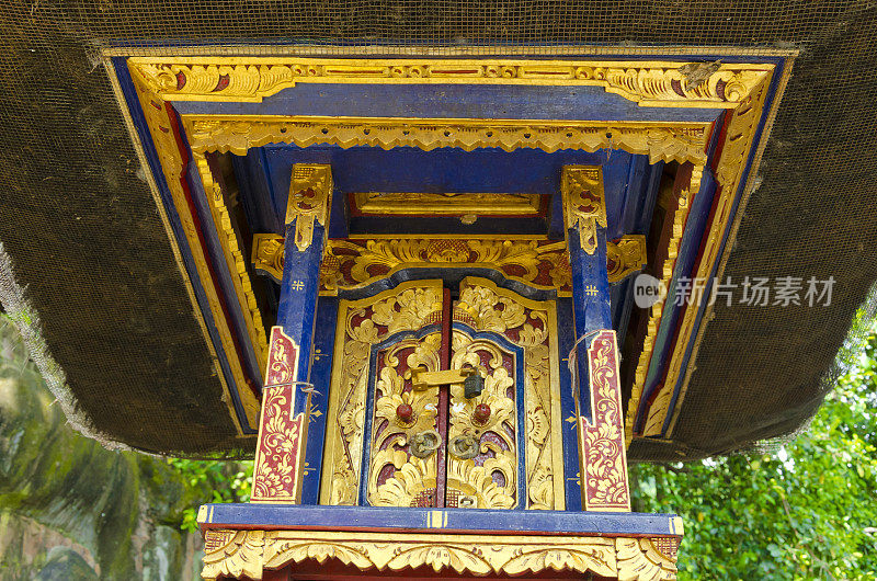 印尼巴厘岛的印度教寺庙细节