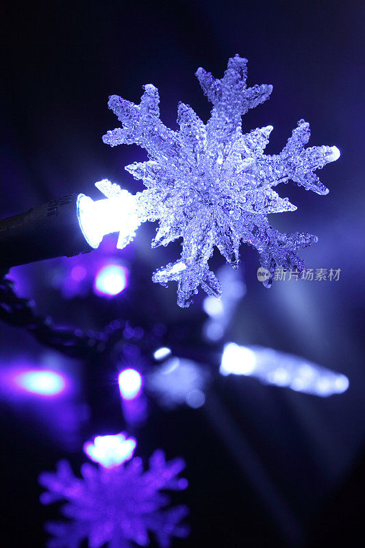 LED圣诞雪花灯-蓝色
