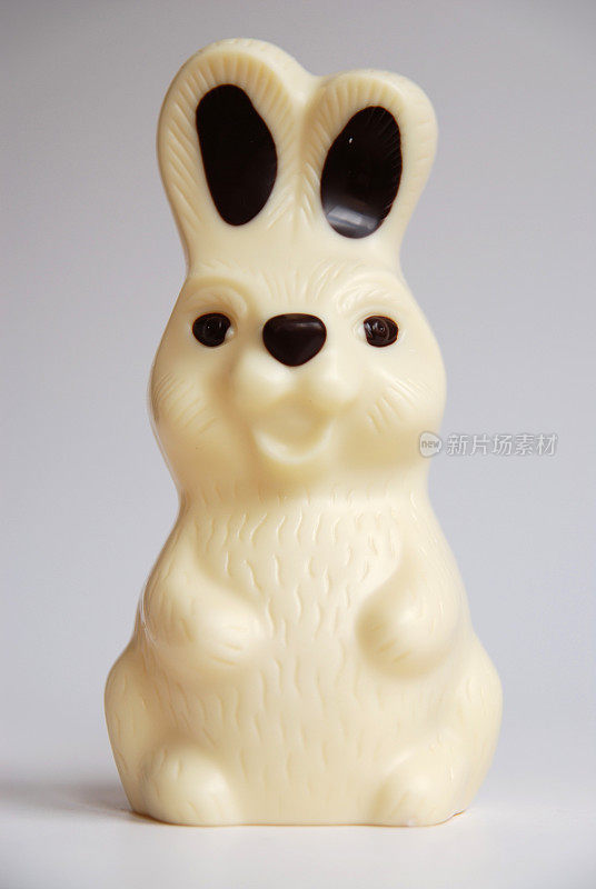 一只白巧克力复活节兔子