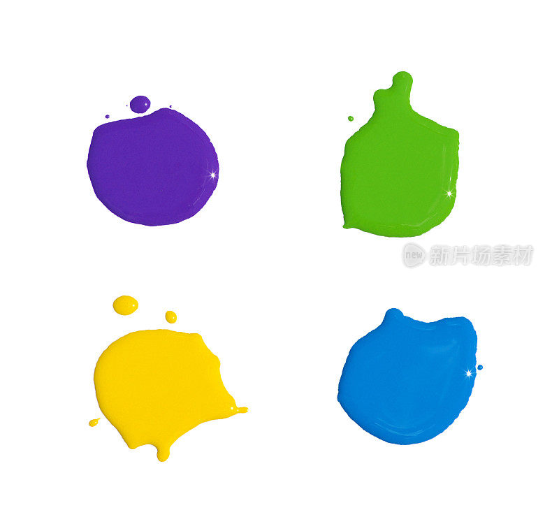 四种不同颜色的滴漆