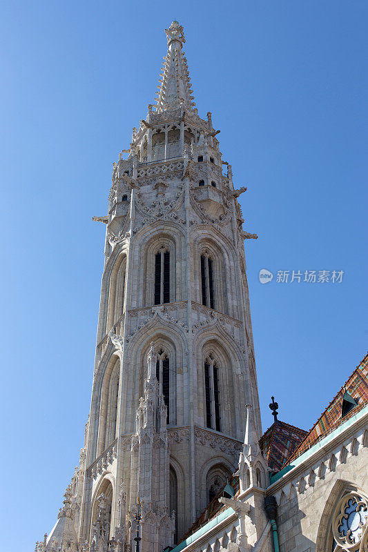 匈牙利布达佩斯的马提亚教堂塔