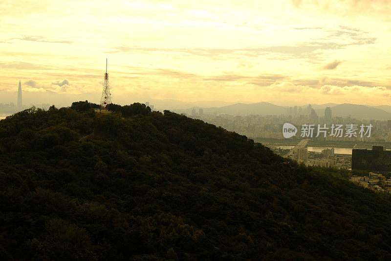 韩国首尔的城市景观