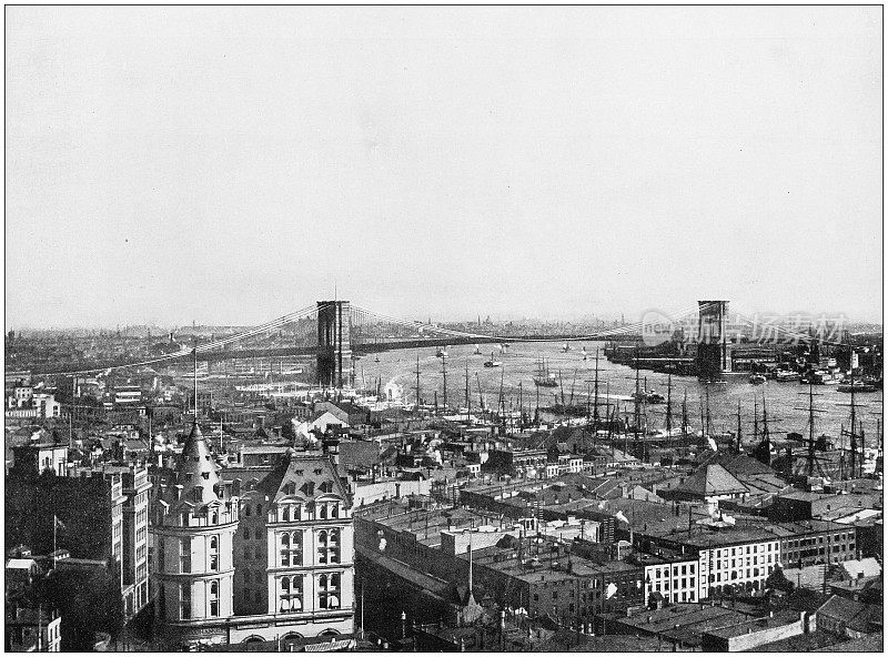 世界著名景点的古老照片:纽约