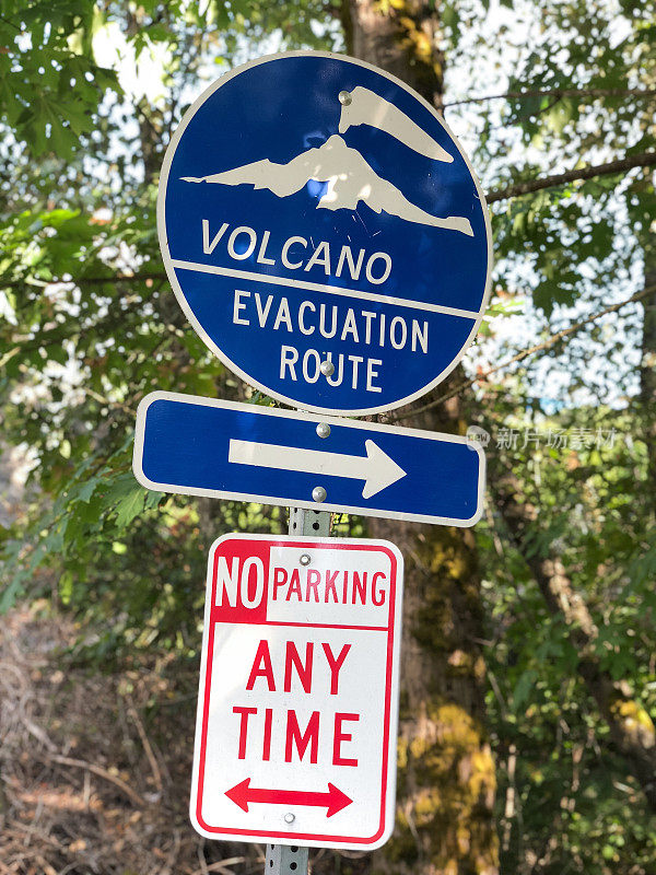 火山疏散路线