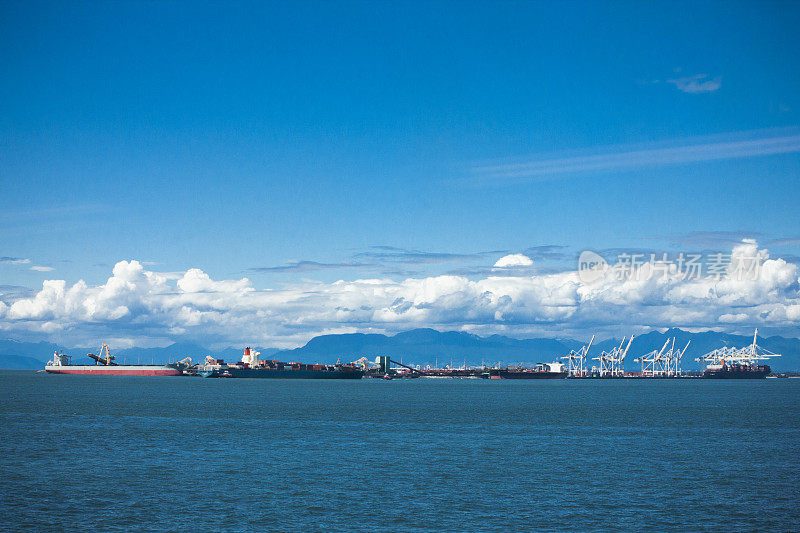 加拿大不列颠哥伦比亚省温哥华港的龙门起重机