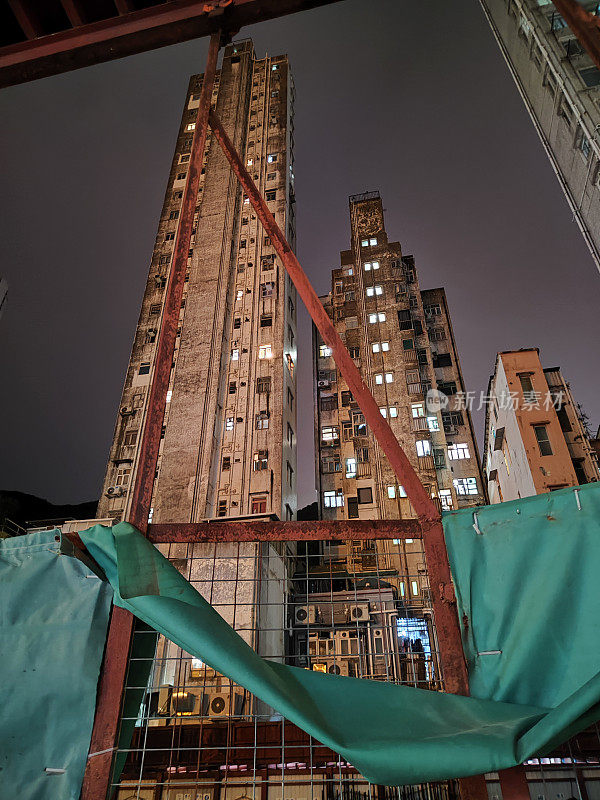 香港鲗鱼涌的旧住宅楼宇