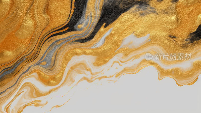 液体大理石，豪华金色抽象大理石金色背景壁纸，液体黄金背景，大理石背景，液体漩涡与金粉豪华背景