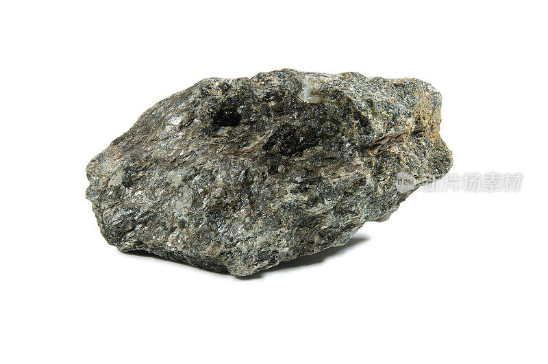 铜片未经处理的天然铜矿碎片，边缘表面有不均匀的颗粒状表面