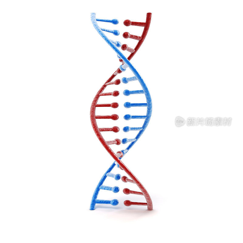 DNA结构的三维渲染，抽象的背景