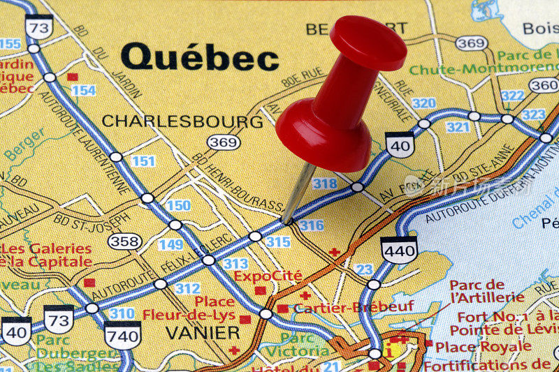 地图上的魁北克