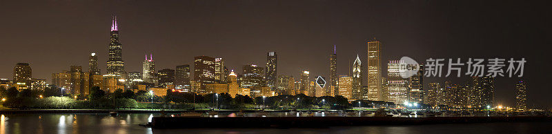 芝加哥XXL全景夜景