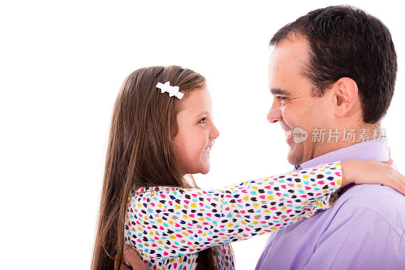 可爱的女儿和父亲
