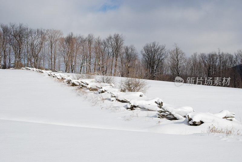 雪域在冬季景观