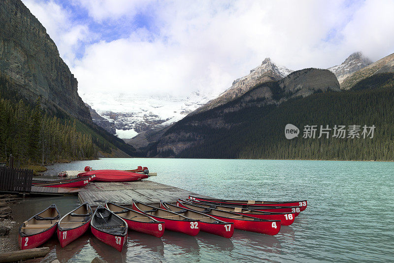 著名的露易丝湖，阿尔伯塔，加拿大