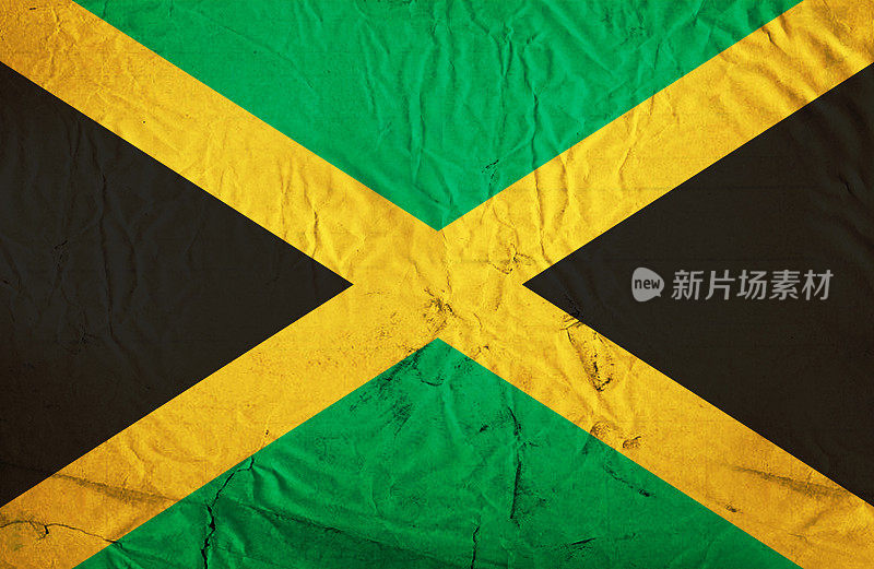 牙买加枯燥乏味的国旗