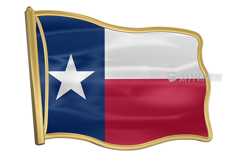 美国州旗徽章-德克萨斯州