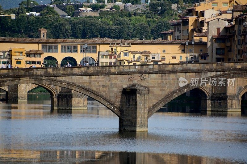 意大利托斯卡纳，佛罗伦萨，阿尔诺河上的桥