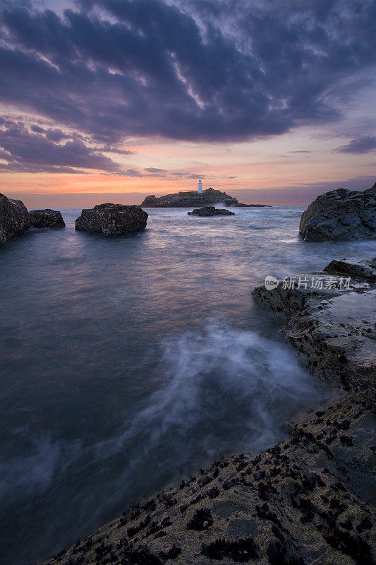 Godrevy沿海场景