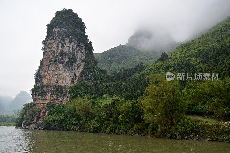 中国广西地区的漓江喀斯特风光