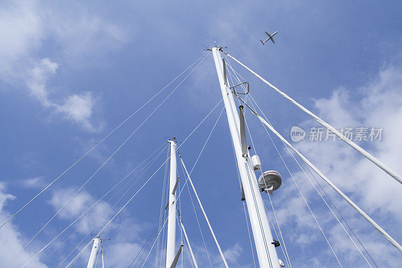 帆船和飞机的桅杆