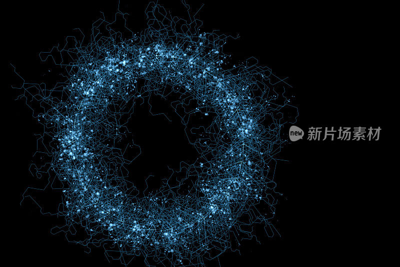 抽象蓝色网络结构