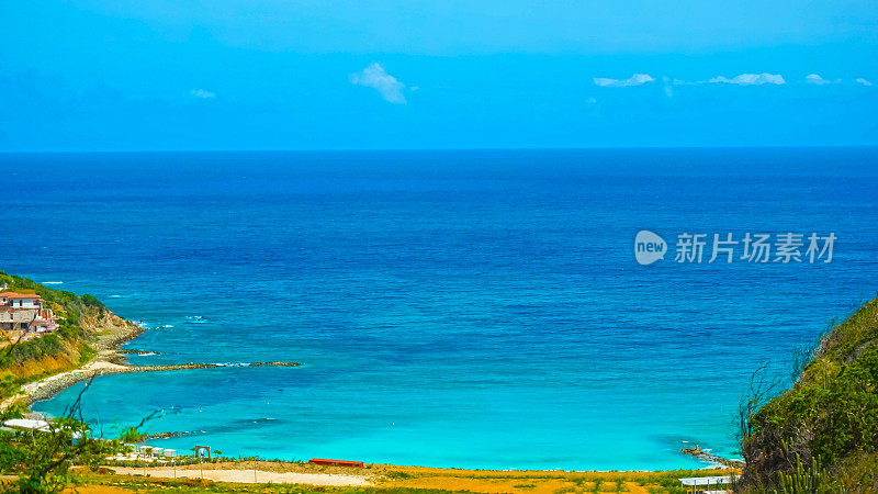 加勒比海圣马丁海滩的风景