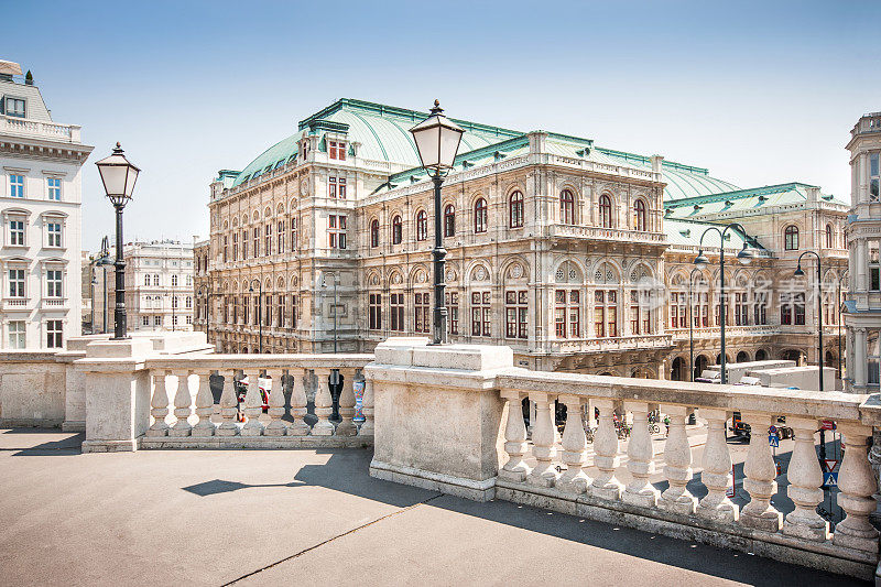 美丽的维也纳国家歌剧院，位于奥地利的维也纳