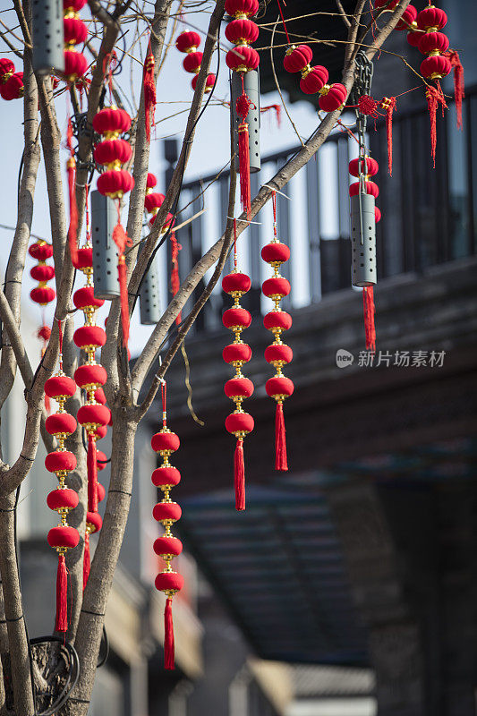北京的中国灯笼背景