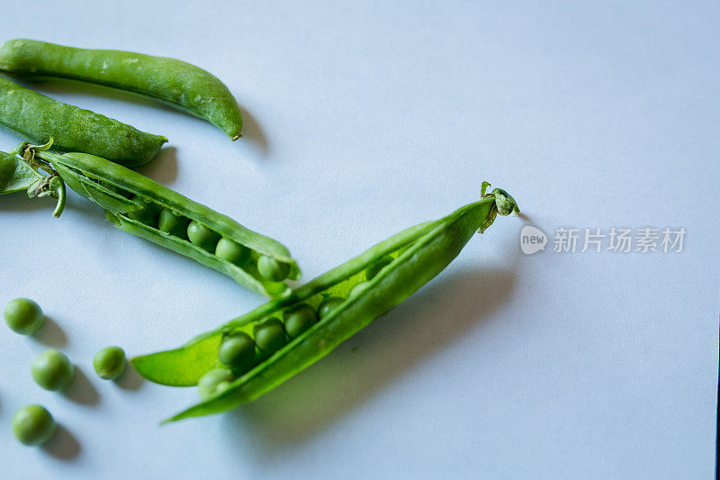 绿色的豌豆特写