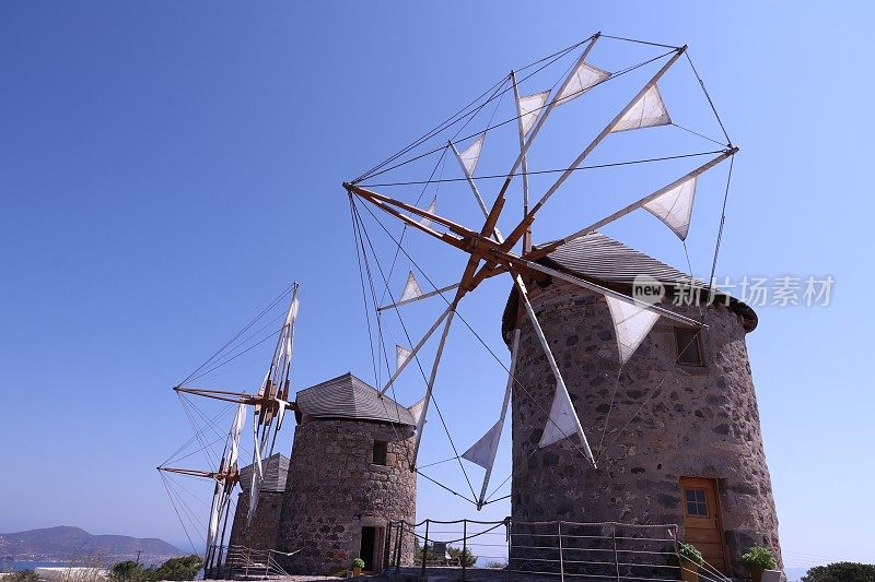 帕特莫斯岛上的风车